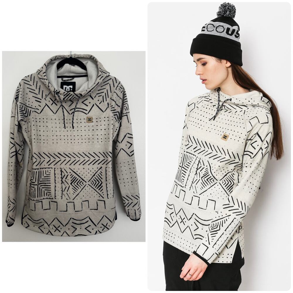 DC Shoes Salem Technical Hoodie in Silver Birch Mud Cloth